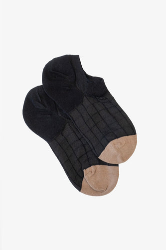 Black grid - No show sock