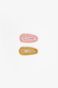 Clips | Crocheted Blush & Mustard