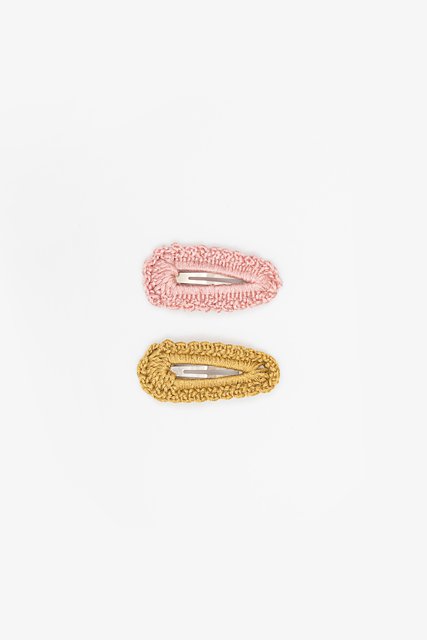 Clips | Crocheted Blush & Mustard