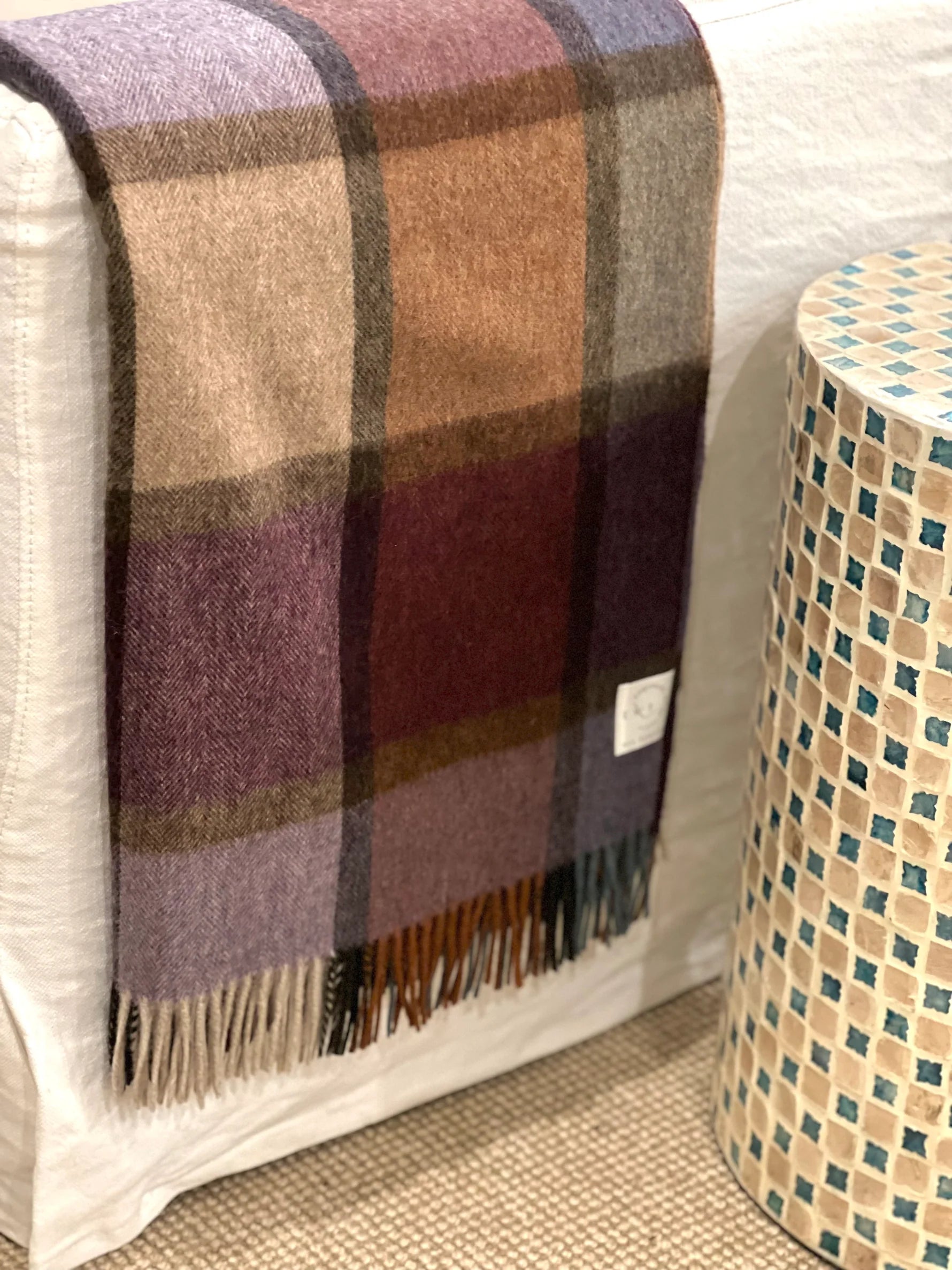 Exquisite Wool Throw Damson