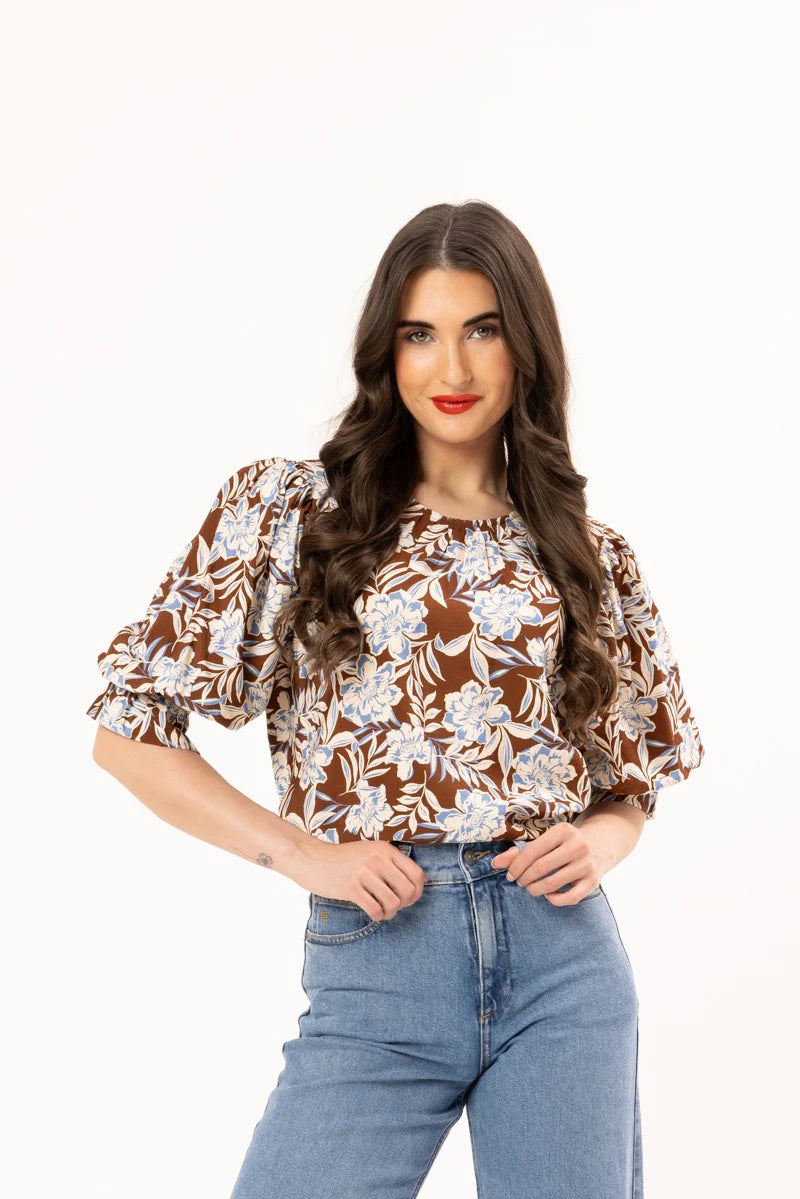 Seeking Lola Magnificent Top - Fudge Floret