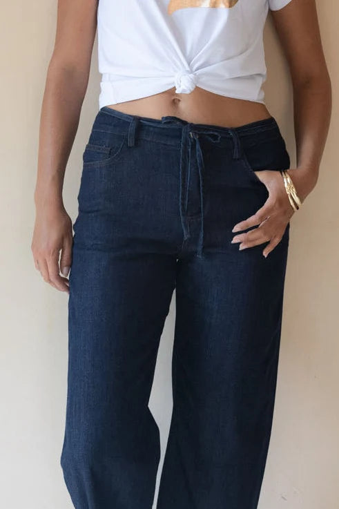 Humidity Ivy Barrel jean - Dark denim