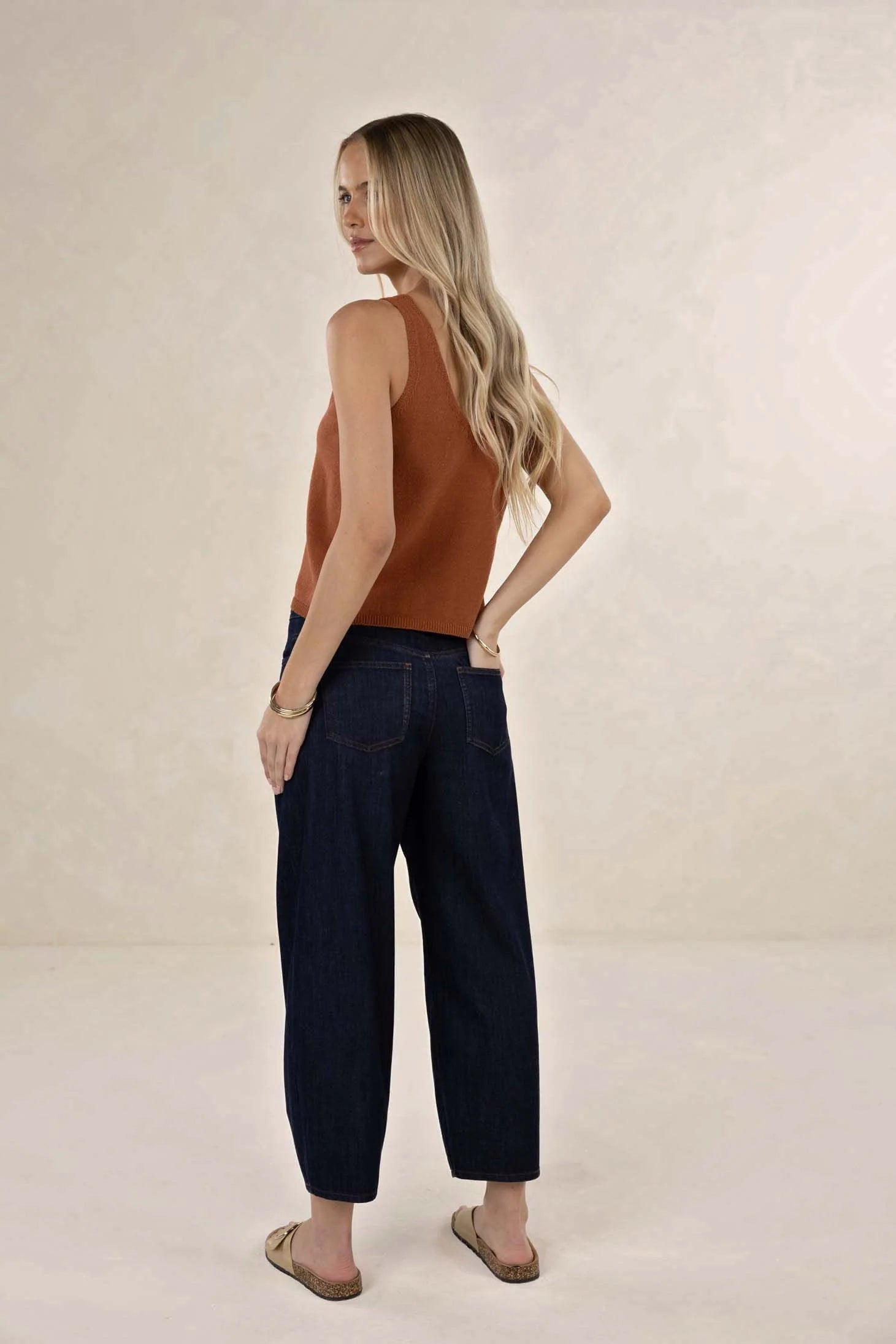 Humidity Ivy Barrel jean - Dark denim