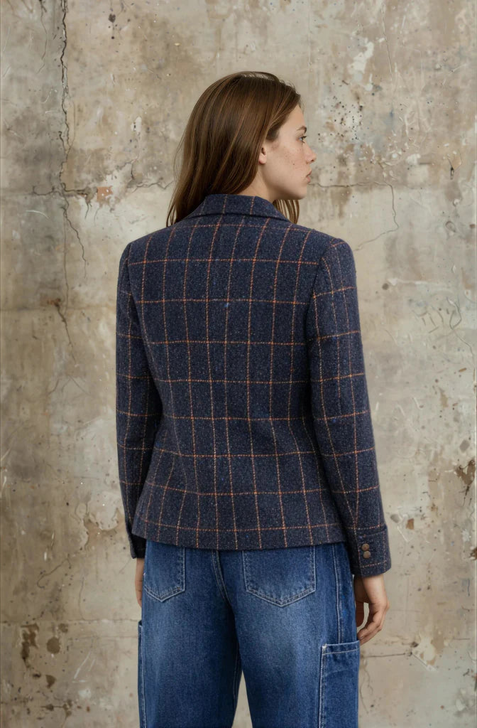 Mi Moso Mateo Jacket - Navy Plaid