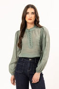 Romance top - Seafoam