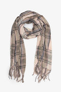 Antler Marshmellow Plaid Scarf