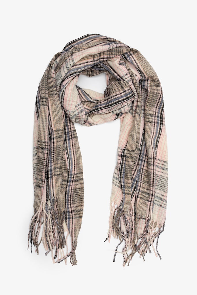Antler Marshmellow Plaid Scarf