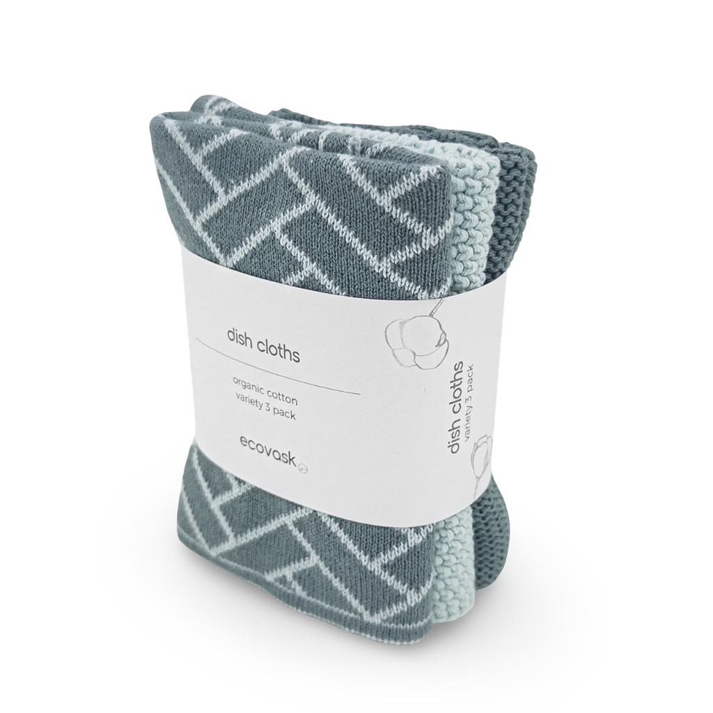 Dishcloth Variety 3pk - Sea Foam Herringbone