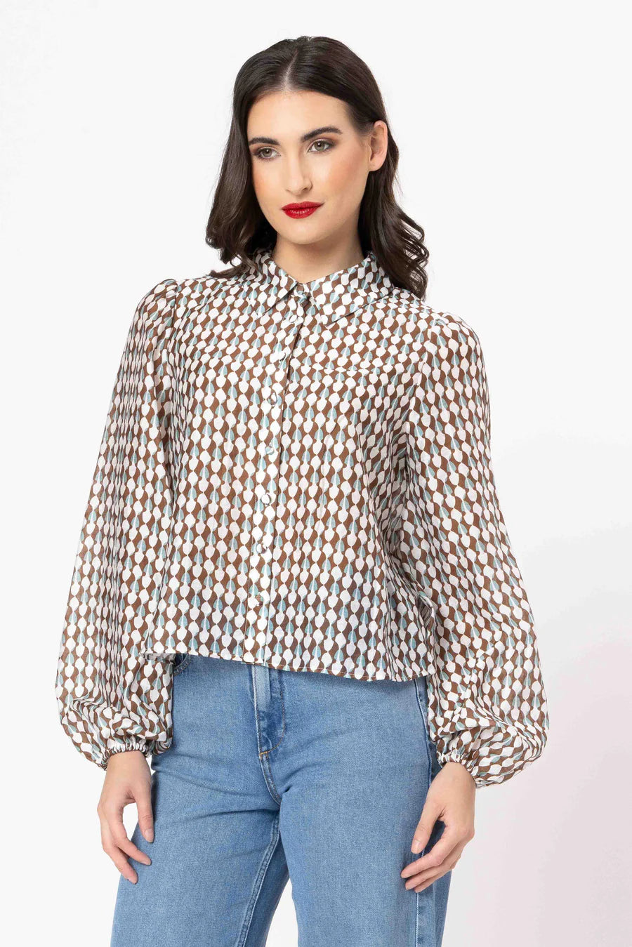 Valentina Blouse - Mint Chocolate