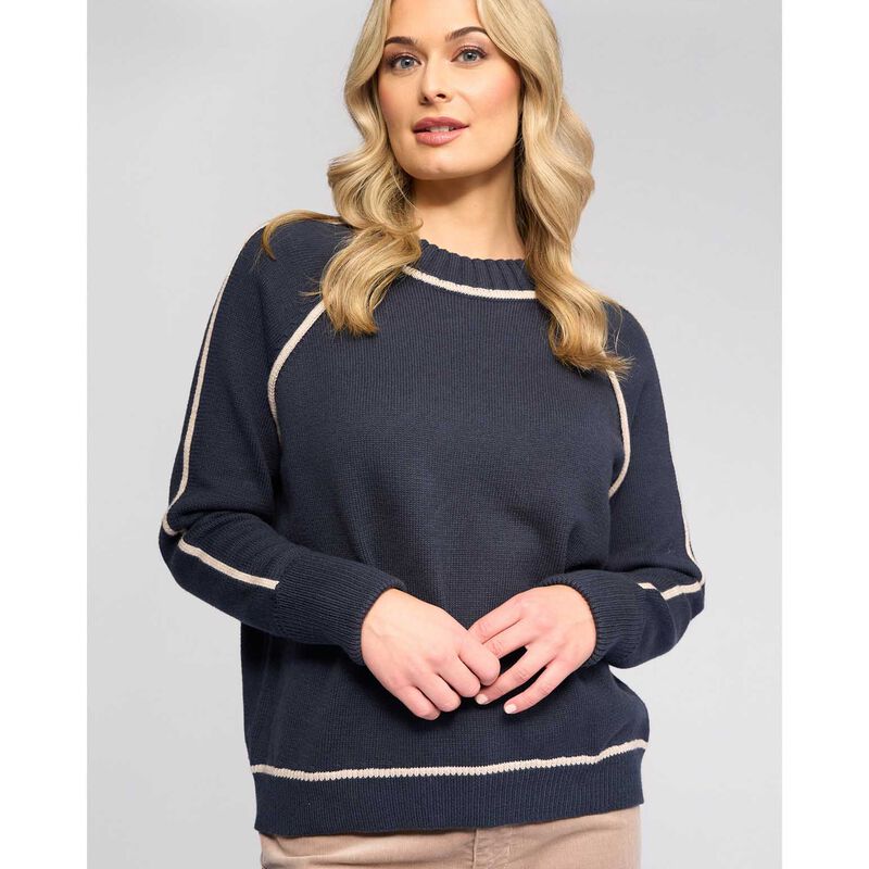 Vassalli Zane Sweater - Twig/ Cream