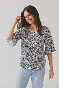 Narelle Top - Black Daisy