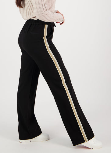 Wide Leg Full Length Pant With Side Panel
