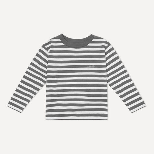 Kids Long Sleeve Tee - Graphite Stripe