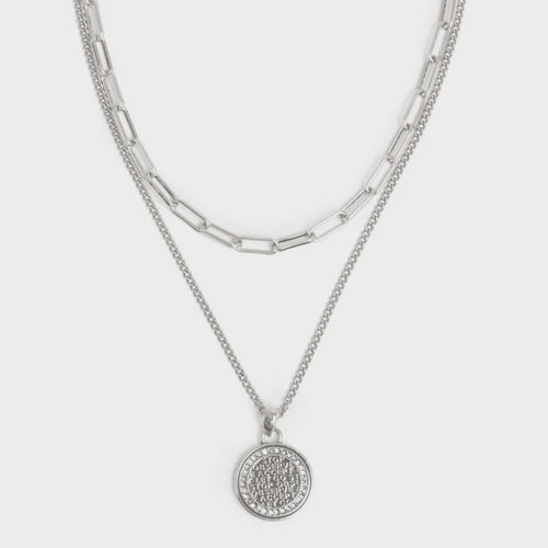 Coins Of Relief Double Necklace Silver